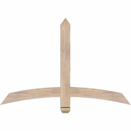Ekena Millwork Bellingham Smooth Timber Gable Bracket, Douglas Fir, 48"W x 32"H x 3 1/2"D x 3 1/2"F, 16/12 Pitch GBW048X32X0404BEL00SDF